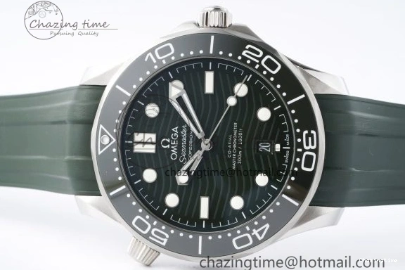 0321 Effortless Seamaster Diver 300M VSF 1:1 Best Edition Green Ceramic Green Dial on Green Rubber Strap A8800 V 7827